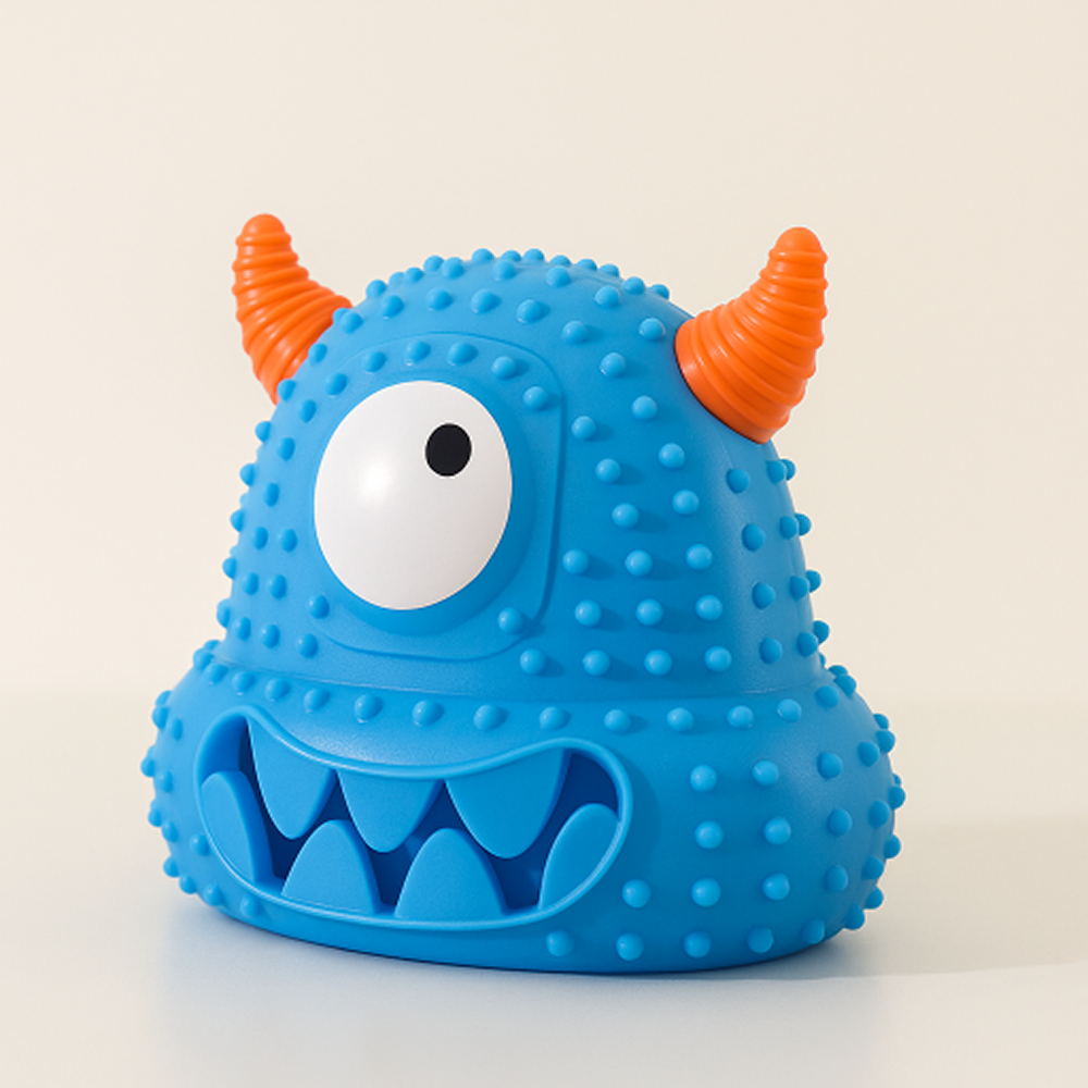 Talking Dog Club Monster Head Tough Rubber Chew Toy for Dogs (Blue) Dogs-Toys Talking Dog Club Dropship 10cm