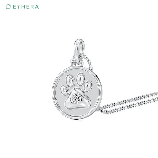 Ethera Pawfect Spark Pendant Neckwear for Women (White Gold)
