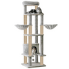 Furrlovers Multi-Level Cat Tree Tower with Scratching Posts, Hammock & Condo (Grey) Cats-Toys Furrlovers Dropship 64in