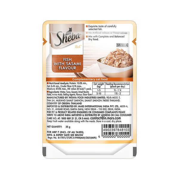 Sheba Fish with Sasami Premium Cat Wet Food