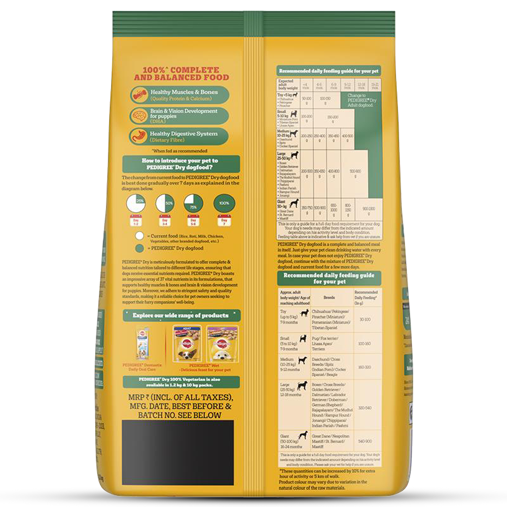 Pedigree 100% Vegetarian Puppy and Adult Veg Dog Dry Food