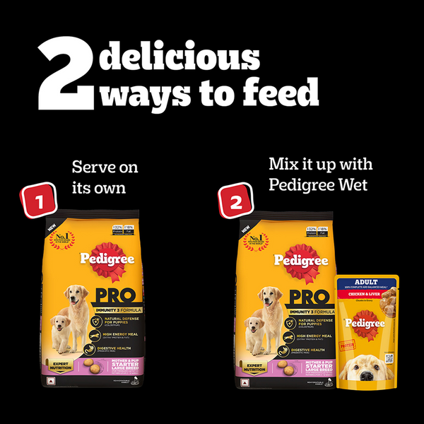 Pedigree PRO Expert Nutrition Lactating/Pregnant Mother & Puppy Starter(3 to 12 Weeks) Large Breed Dog Dry Food