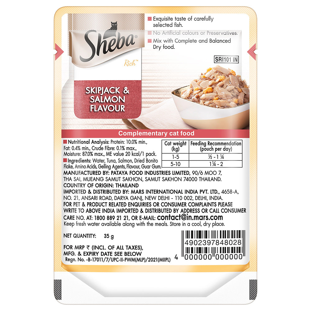 Sheba Skipjack & Salmon Fish Mix Cat Wet Food Cats-Wet Food Sheba