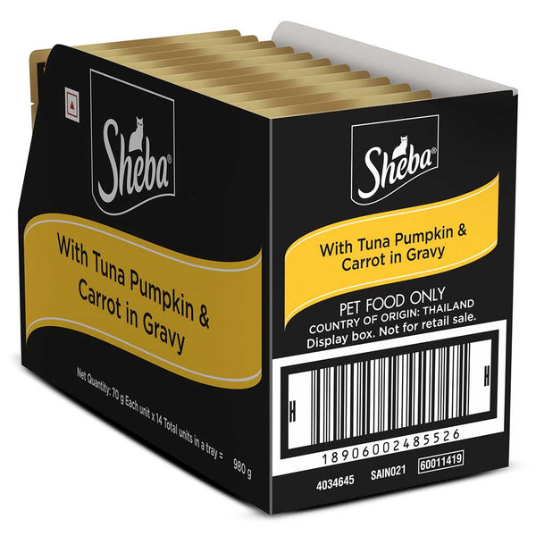 Sheba Tuna Pumpkin & Carrot In Gravy Rich Premium Adult Fine Cat Wet Food