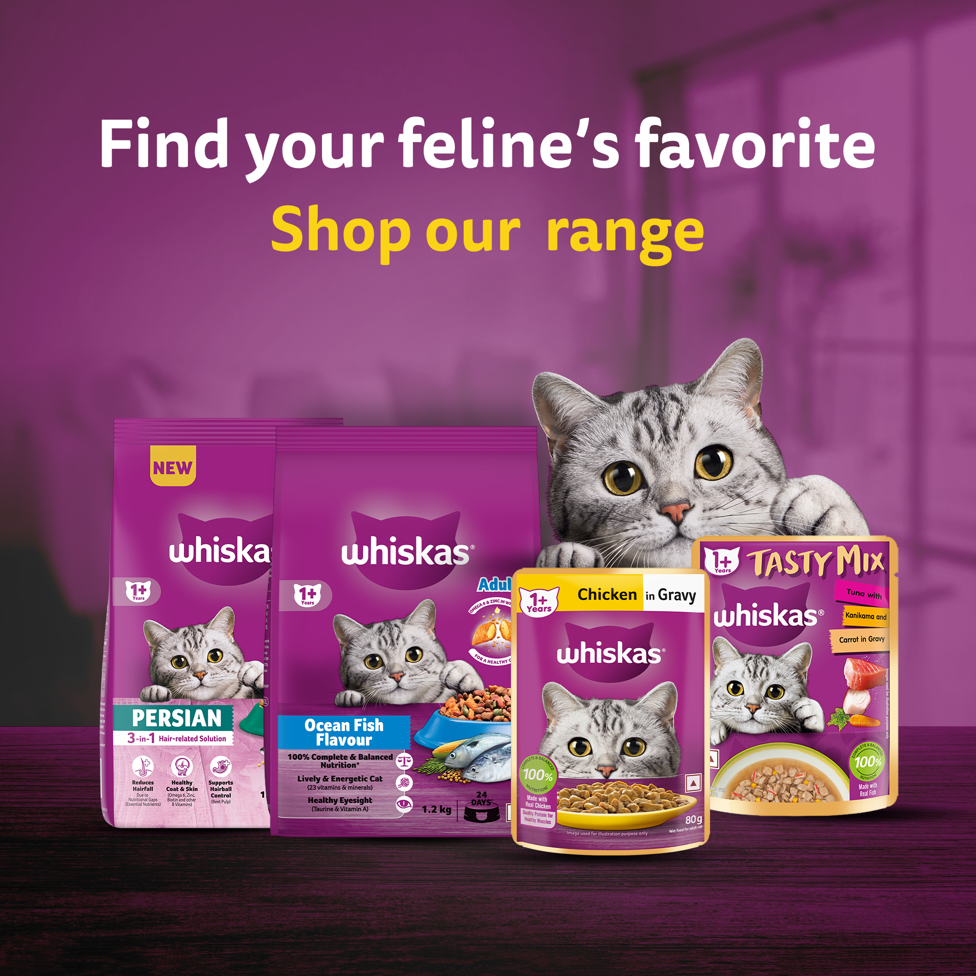 Whiskas Ocean Fish Flavour Dry Food & Petkit Freshelement Solo Automatic 2.4G WiFi Food Dispenser Adult Cat Combo Cats- Dry food Whiskas