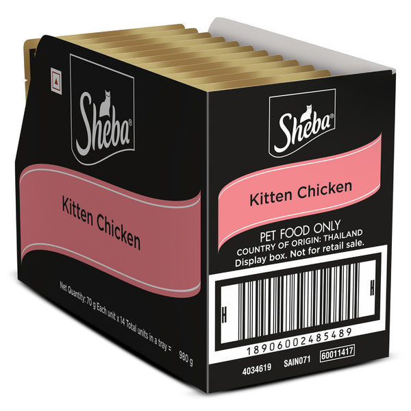 Sheba Chicken Loaf Rich Premium Kitten (2 to 12 Months) Fine Cat Wet Food