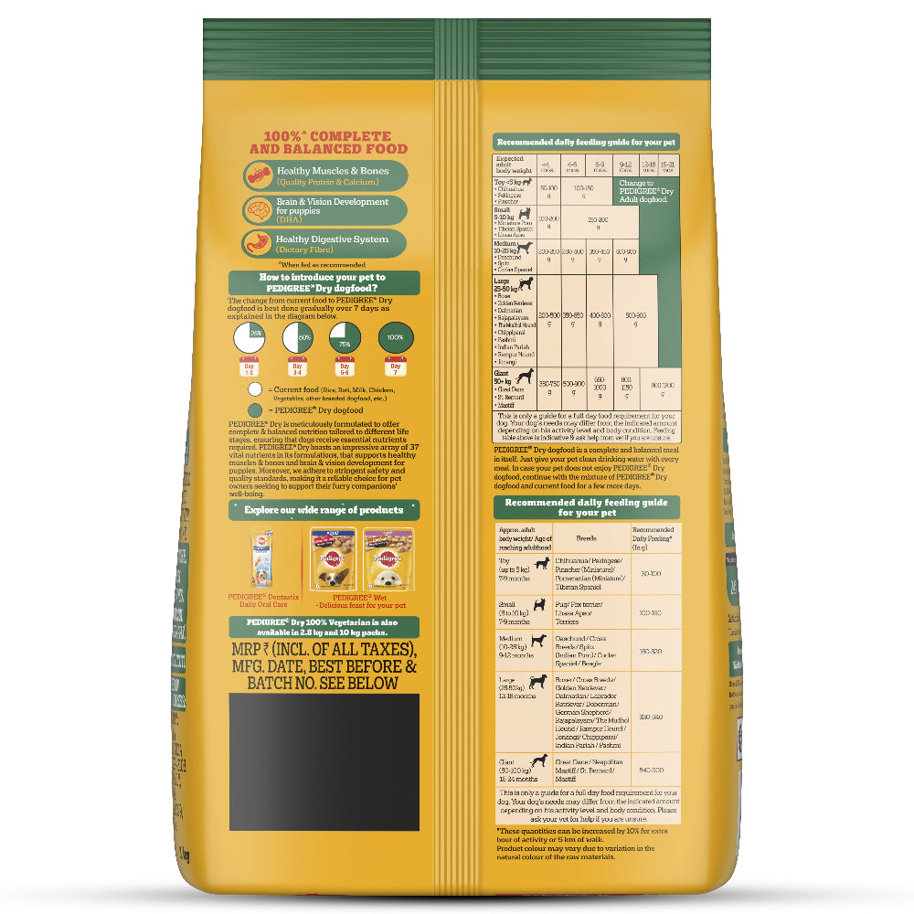 Pedigree 100% Vegetarian Puppy and Adult Veg Dog Dry Food Dogs- Dry Food Pedigree