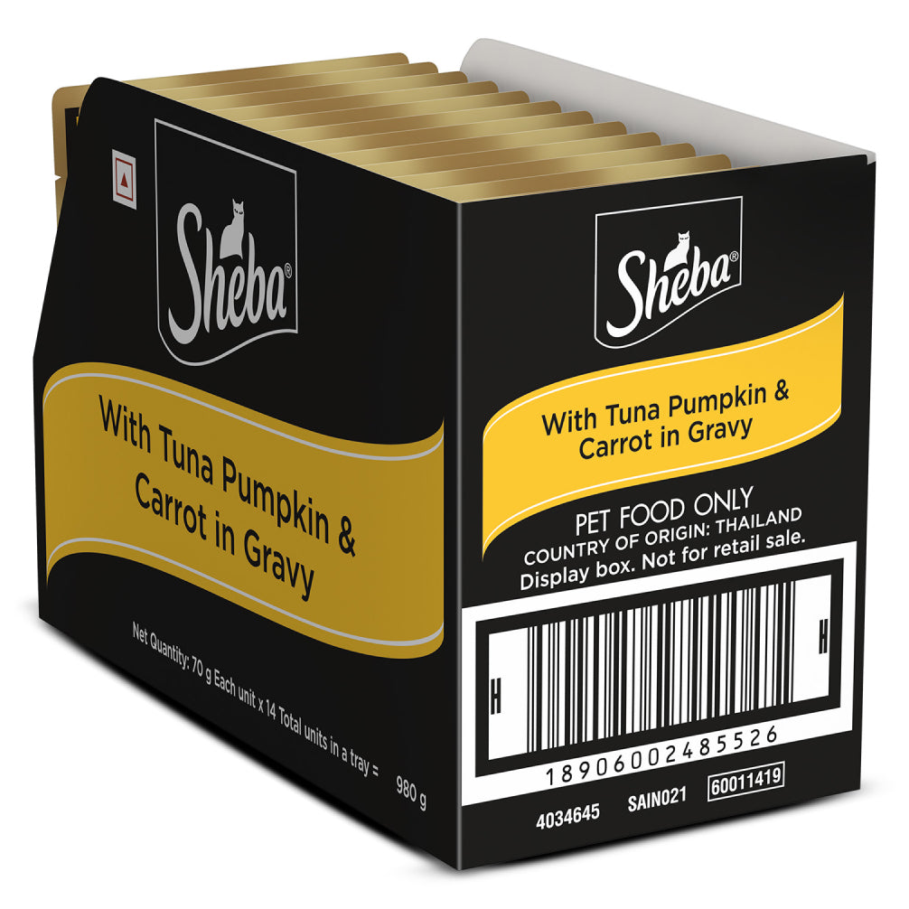 Sheba Tuna Pumpkin & Carrot In Gravy Rich Premium Adult Fine Cat Wet Food