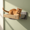 Furrlovers Wall Mounted Perch with Scratching Post & Plush Cushion for Cats (Grey) Cats-Toys Furrlovers Dropship 24x12x6in
