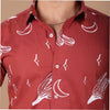 15 Buttons Sangria Pet Parent Shirt for Men (Red/White) Pet Parent-Clothing & Accessories 15buttons Dropship