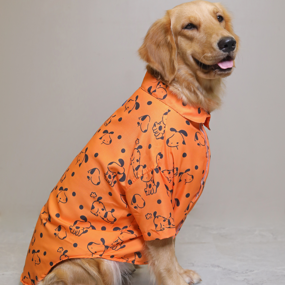 15buttons Orange Snoopy Shirt for Dogs Dogs-Clothing & Accessories 15buttons Dropship XXL
