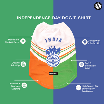 Pets Way Style 1 Republic Day T Shirt for Dogs