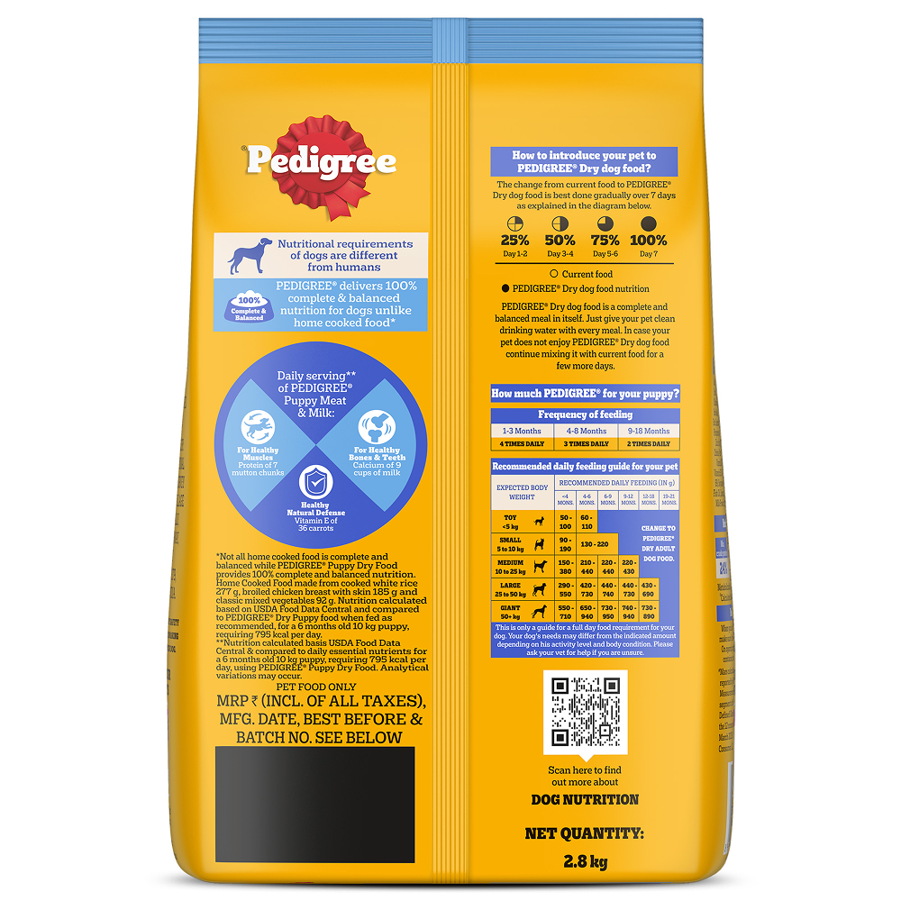 Pedigree Meat & Milk Puppy Dog Dry Food Dogs- Dry Food Pedigree