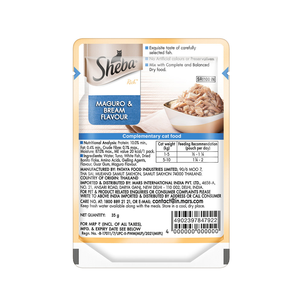 Sheba Maguro & Bream Fish Mix Premium Cat Wet Food Cats-Wet Food Sheba
