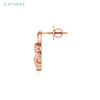 Ethera Purrfect Muse Earring for Women (Rose Gold)