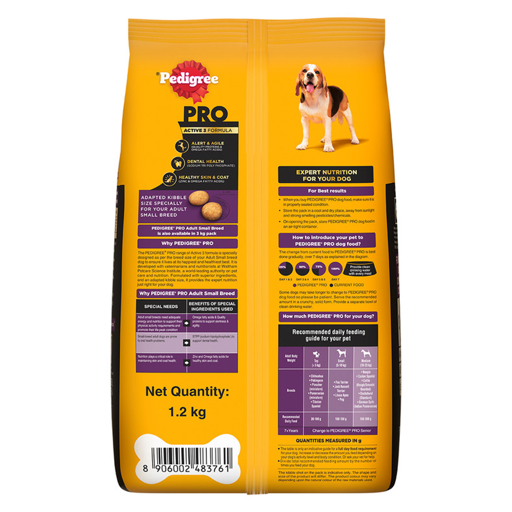 Pedigree PRO Expert Nutrition Adult Dog Dry Food for Small Breed Dogs- Dry Food Pedigree PRO