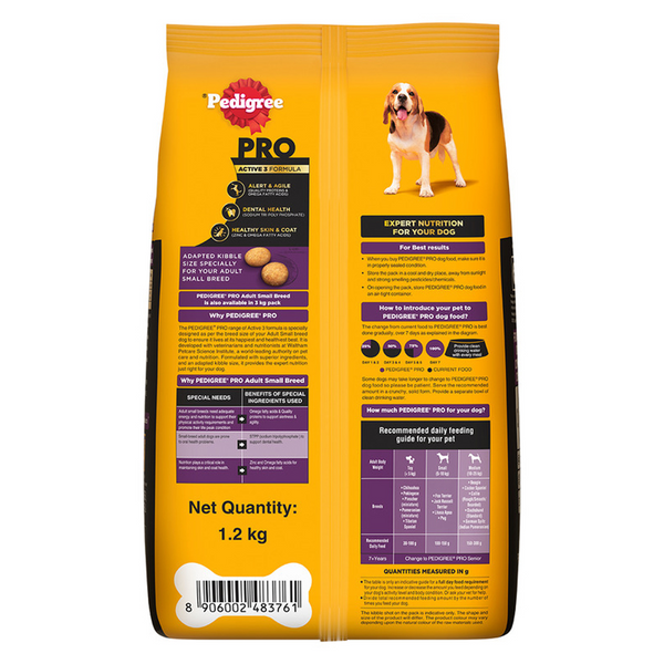 Pedigree PRO Expert Nutrition Adult Dog Dry Food for Small Breed