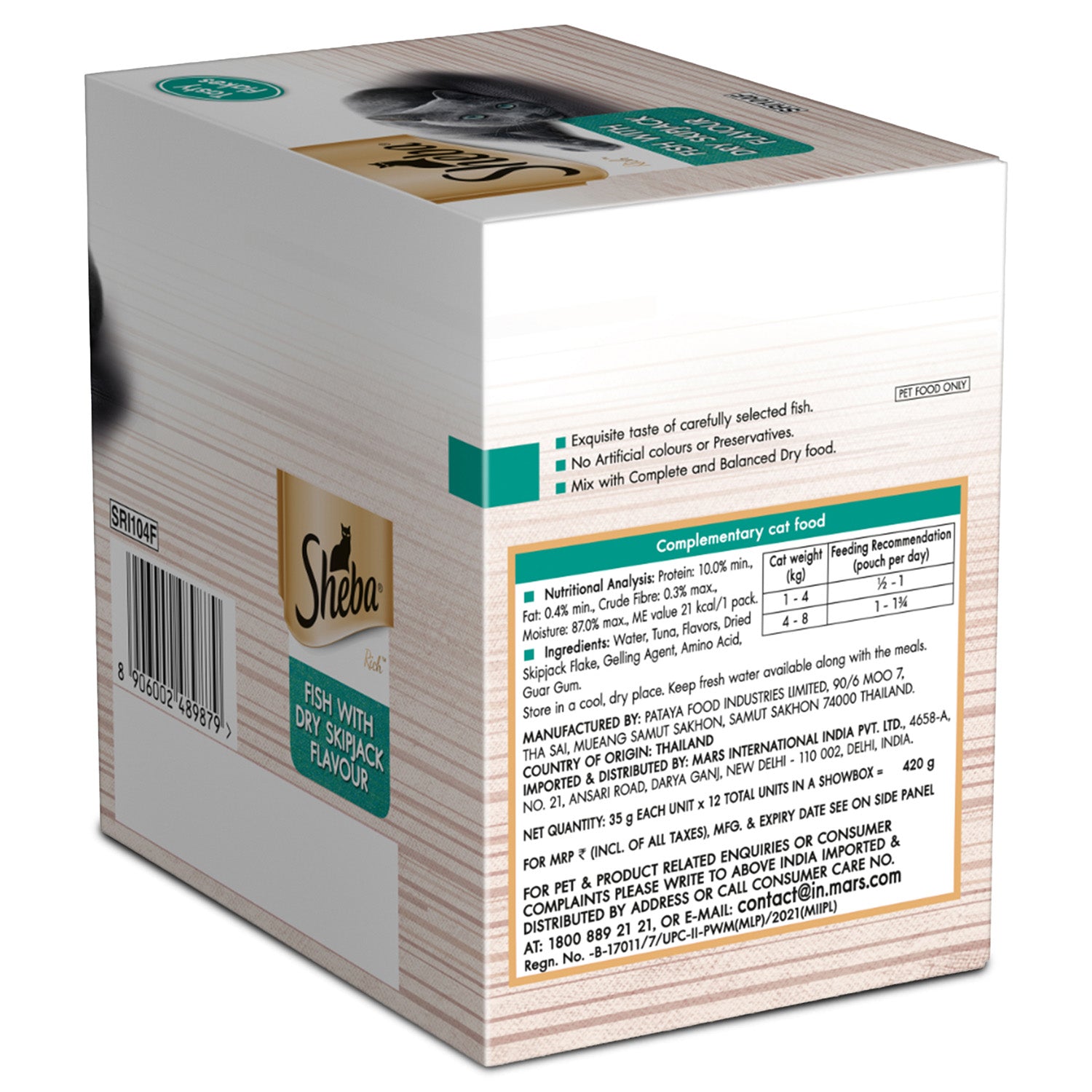 Sheba Fish with Dry Bonito or Skipjack Premium Cat Wet Food Cats-Wet Food Sheba