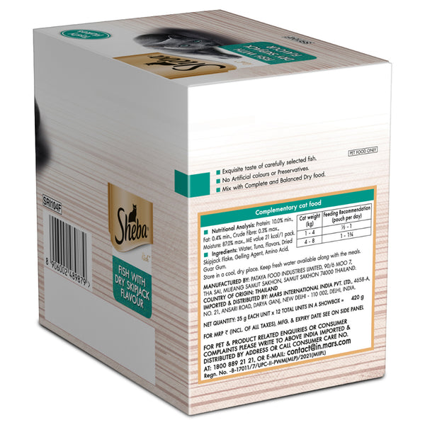 Sheba Fish with Dry Skipjack Premium Cat Wet Food