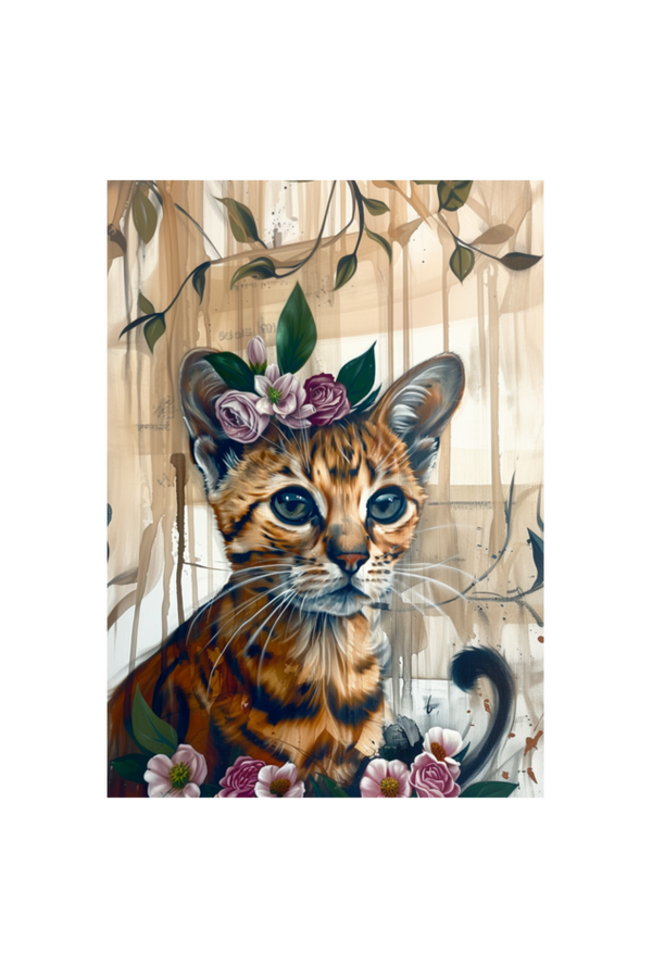 EverythingBoho The Boho Cat Wall Art (White)
