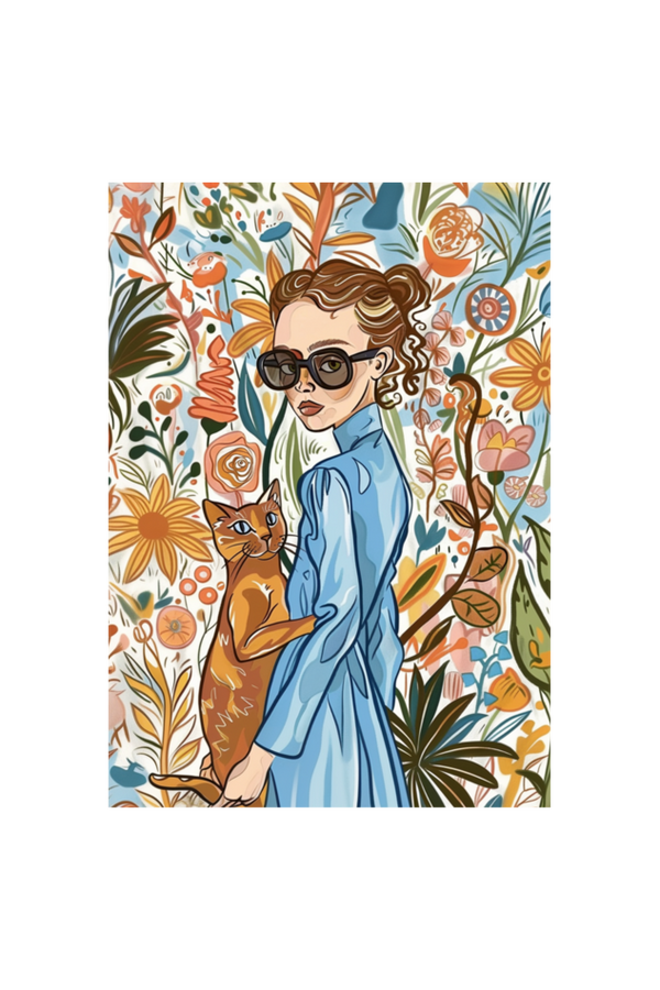 EverythingBoho The Caty Girl Boho Wall Art (Black)