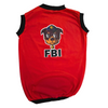 Cheeku FBI Graphic Cotton T Shirt for Dogs and Cats (Red)