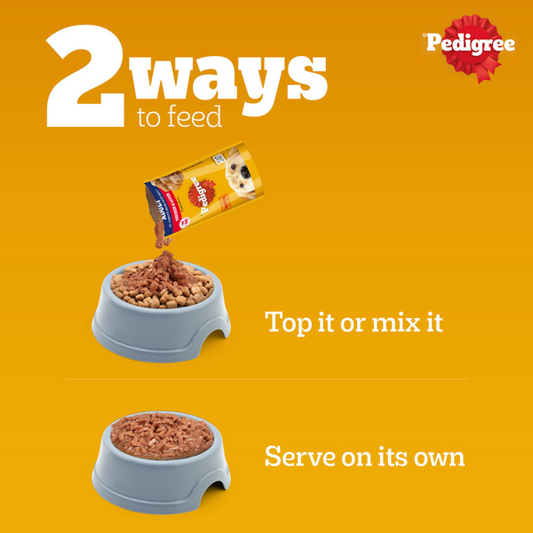 Pedigree Chicken and Liver Chunks in Gravy Adult Dog Wet Food (130g)