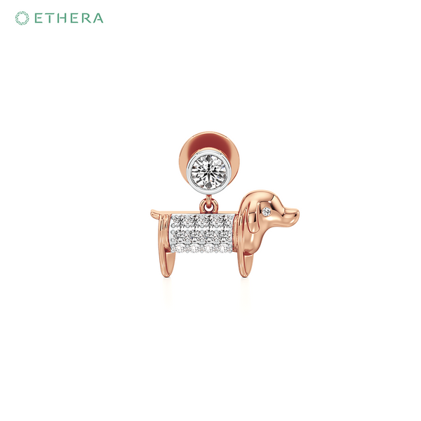 Ethera Canine Couture Earring for Women (Rose Gold)