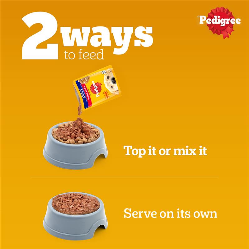 Pedigree Chicken and Liver Chunks in Gravy Adult Dog Wet Food (70g) Dogs-Wet Food Pedigree