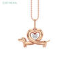 Ethera Wag and Wiggle Pendant Neckwear for Women (Rose Gold)