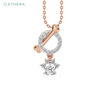 Ethera Bone Appetit Pendant Neckwear for Women (Rose Gold)