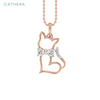 Ethera Furshionista Pendant Neckwear for Women (Rose Gold)
