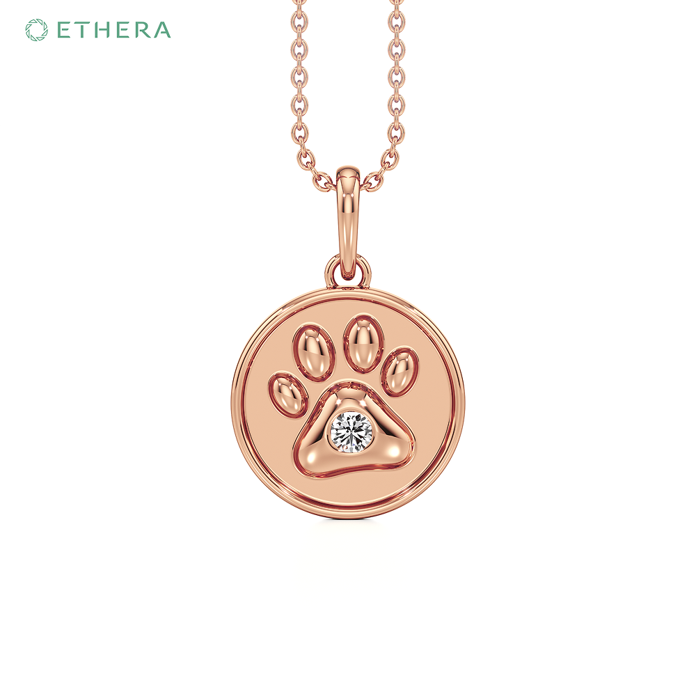 Ethera Pawfect Spark Pendant Neckwear for Women (Rose Gold) Pet Parent-Jewellery & Accessories Ethera Dropship