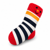 Talking Dog Club Mr.Socks Stripy Squeaker Plush Toy for Dogs (Red/Black) Dogs-Toys Talking Dog Club Dropship
