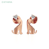 Ethera Pupper Hug Earring for Women (Rose Gold)