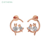 Ethera Purrfect Muse Earring for Women (Rose Gold)