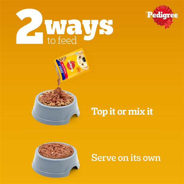 Pedigree Chicken and Liver Chunks in Gravy Adult Dog Wet Food (70g)