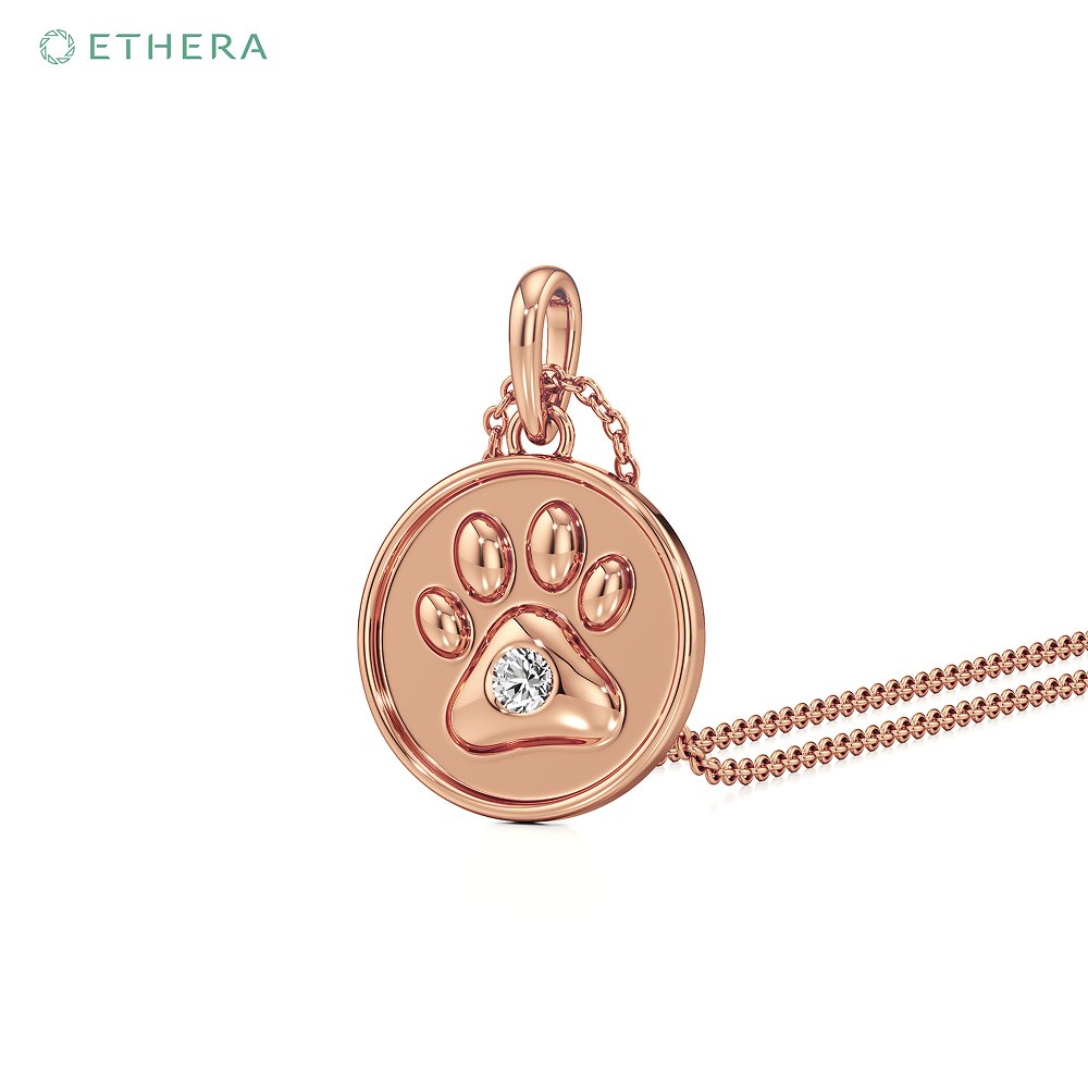 Ethera Pawfect Spark Pendant Neckwear for Women (Rose Gold) Pet Parent-Jewellery & Accessories Ethera Dropship