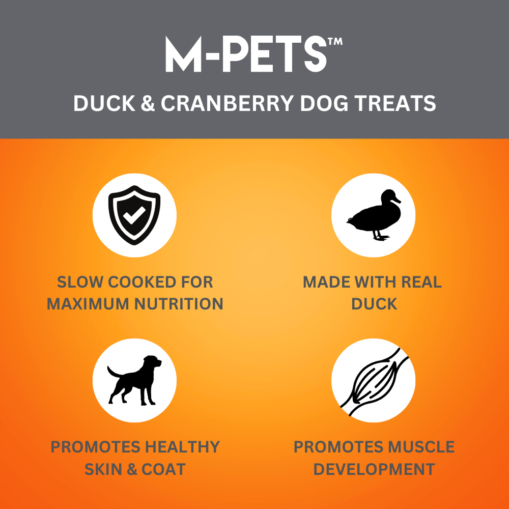 M PETS Duck & Cranberry Treats for Dogs Dog Treats + Others M Pets
