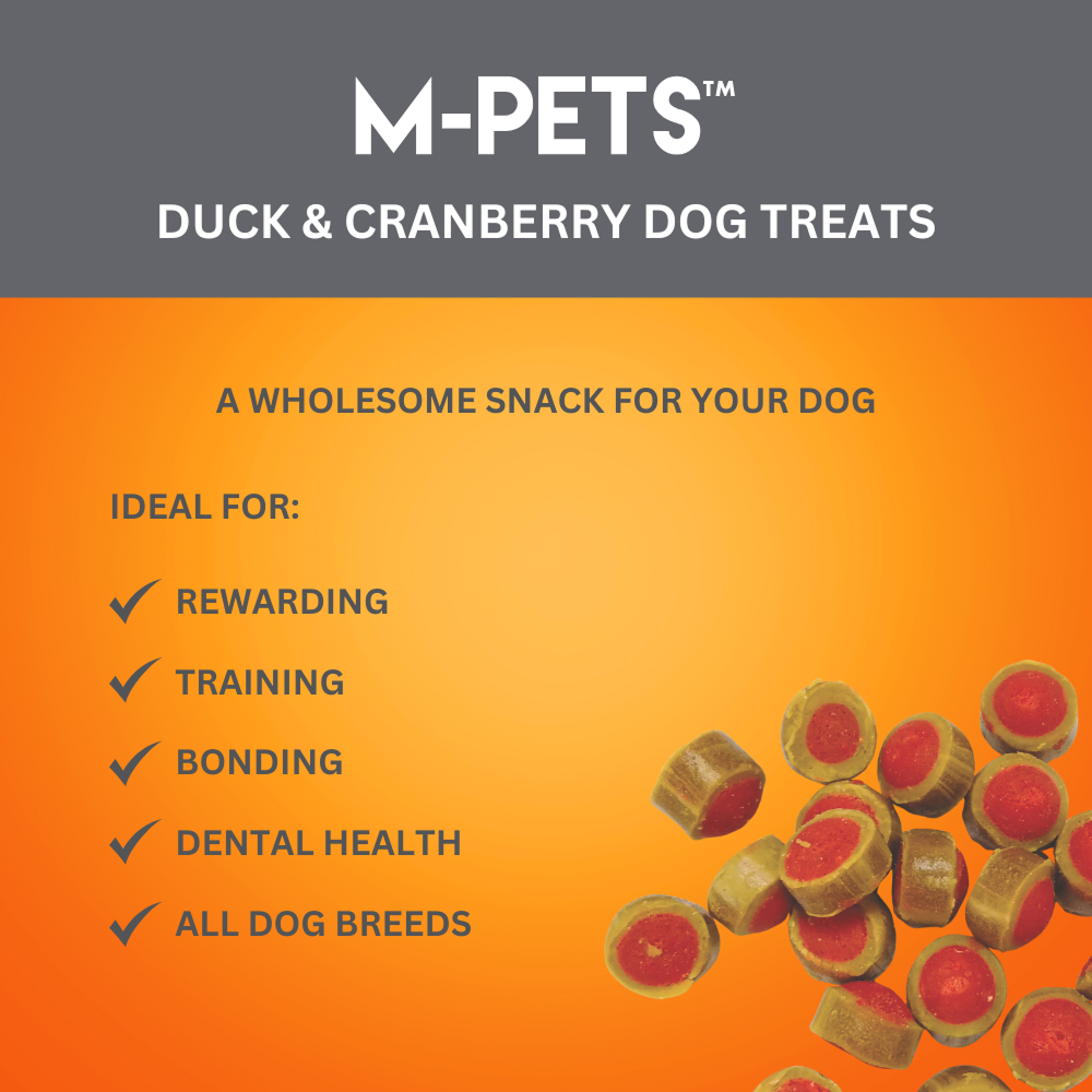 M PETS Duck & Cranberry Treats for Dogs Dog Treats + Others M Pets