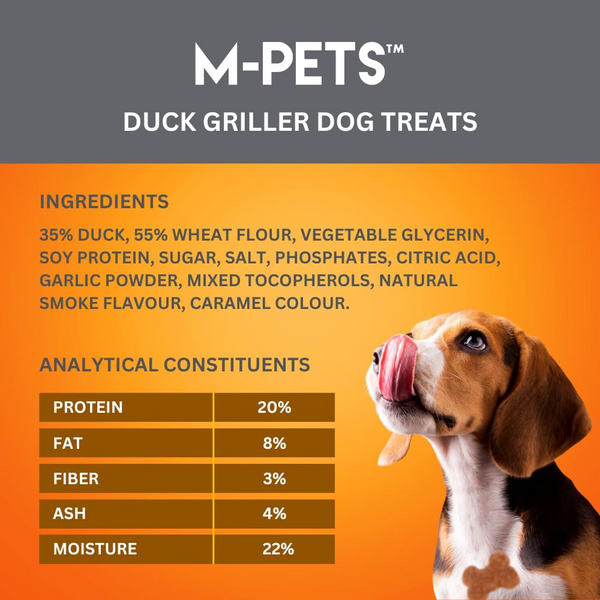 M PETS  Duck Griller Treats for Dogs