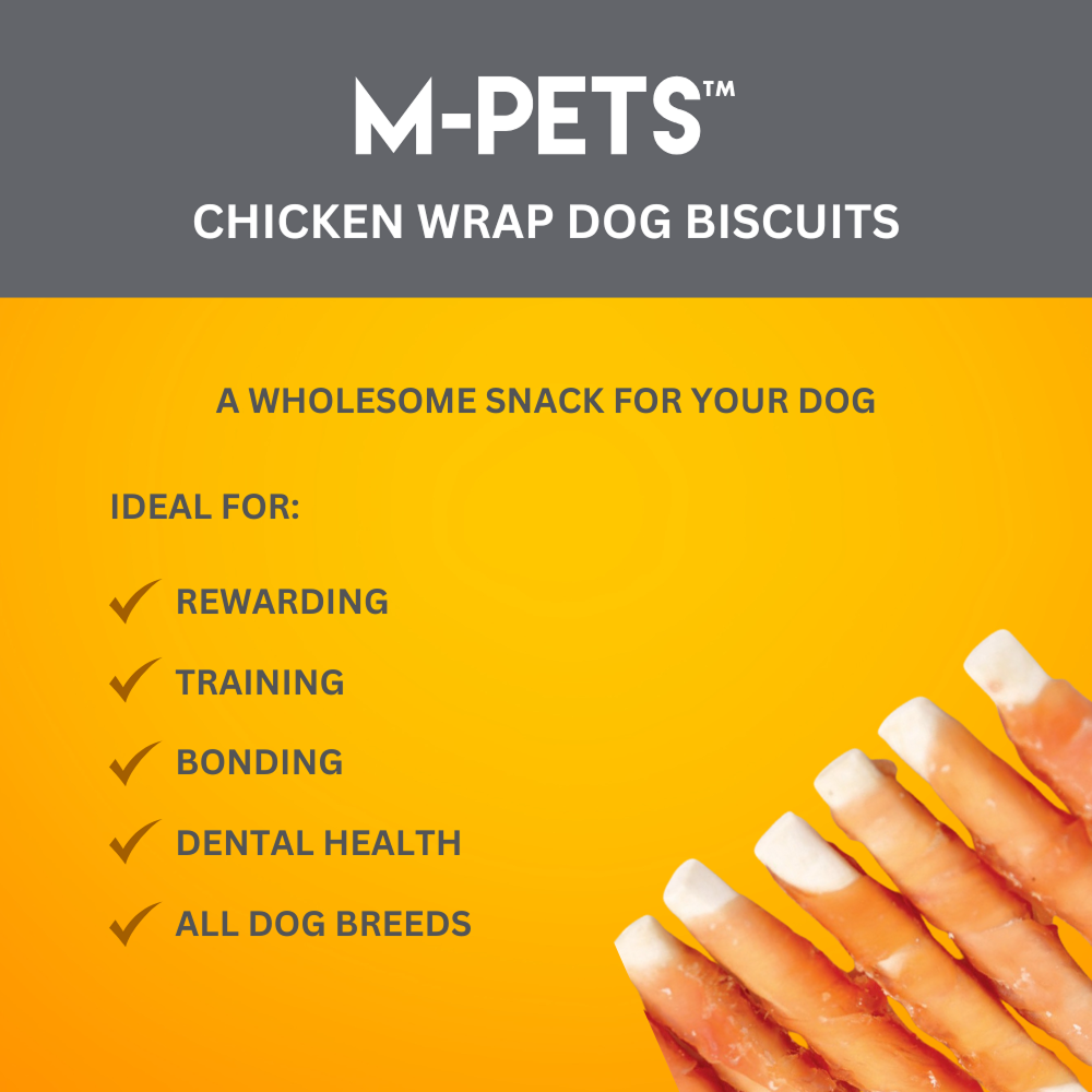 M PETS Chicken Wrap Biscuits Treats for Dogs Dog Treats + Others M Pets