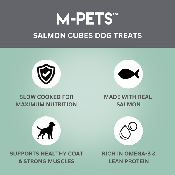 M PETS Salmon Cubes Treats for Dogs