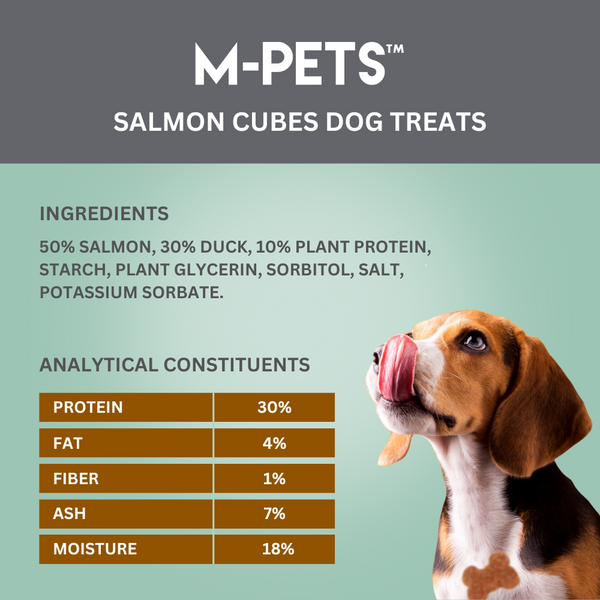 M PETS Salmon Cubes Treats for Dogs