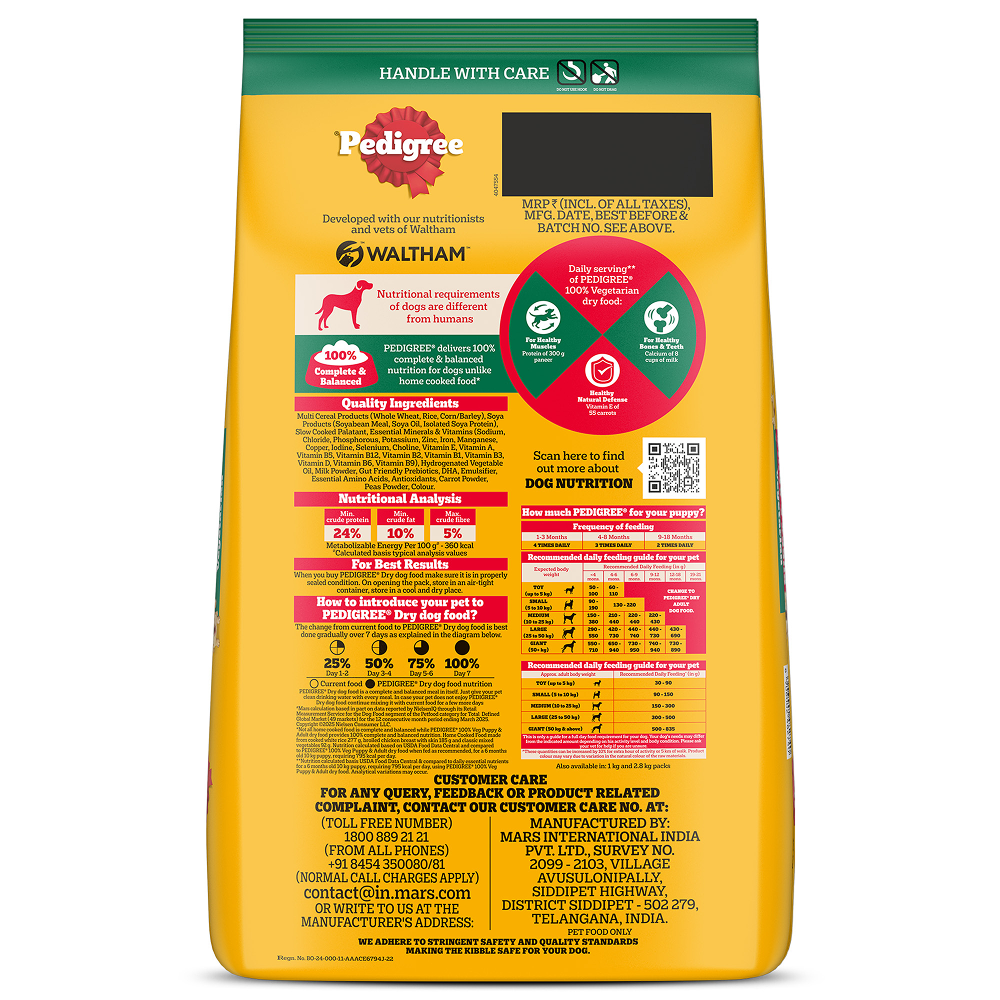 Pedigree Dog Food Combo |100% Vegetarian Dry & Chicken & Liver Wet Dogs- Dry Food Pedigree