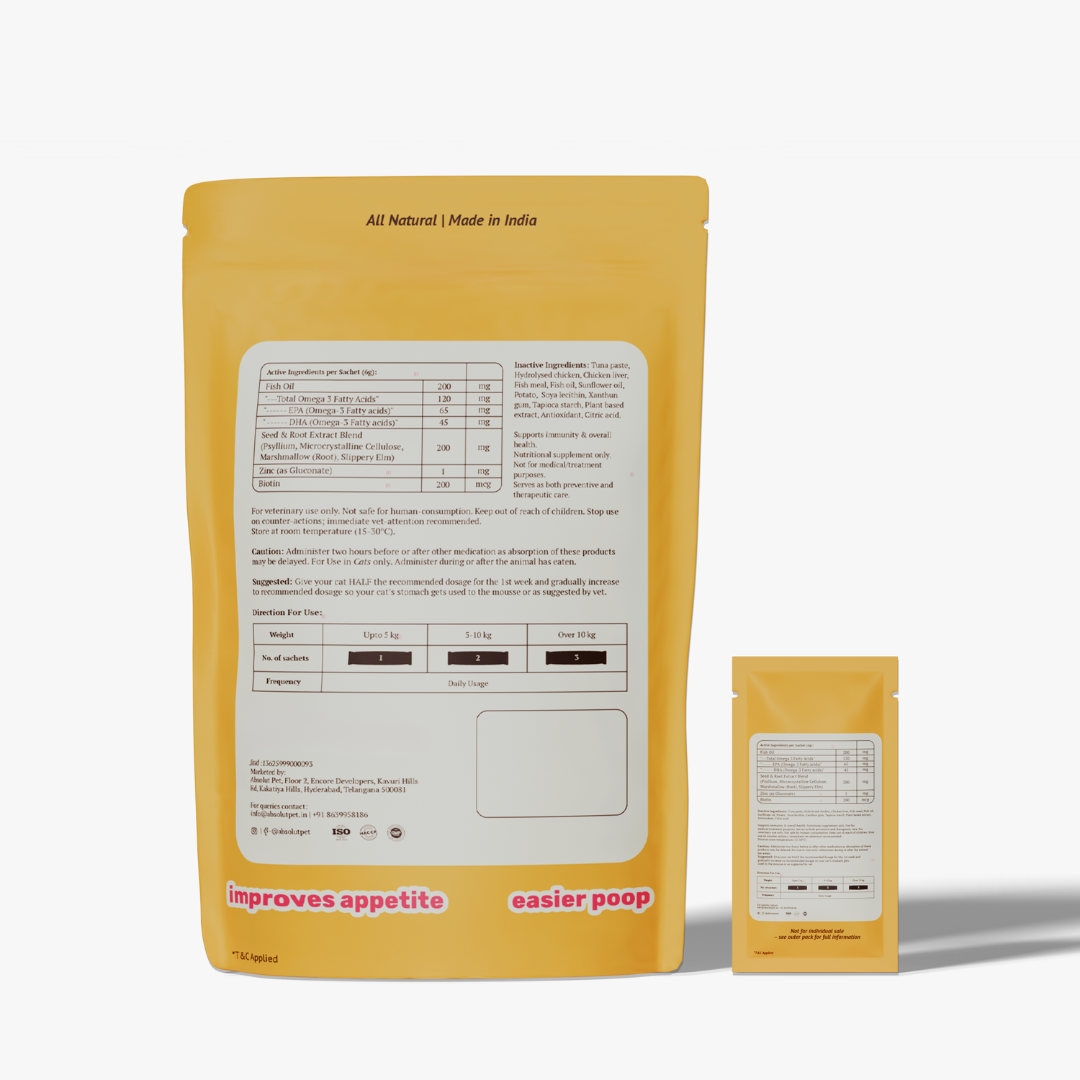 Absolut Pet Hair Ball Relief Creamy Supplements for Cat Cats-Health & Wellness Absolut Pet