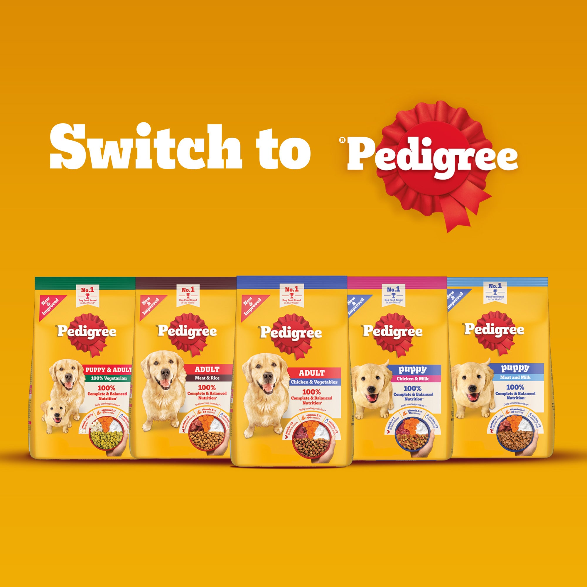 Pedigree Meat & Rice Adult Dog Dry Food Dogs- Dry Food Pedigree
