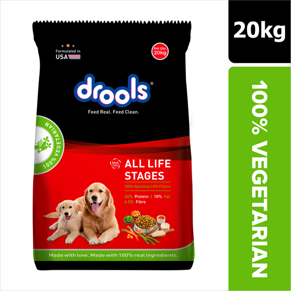 Drools 100% Vegetarian Puppy and Adult Dog Veg Dry Food (All Life Stages)
