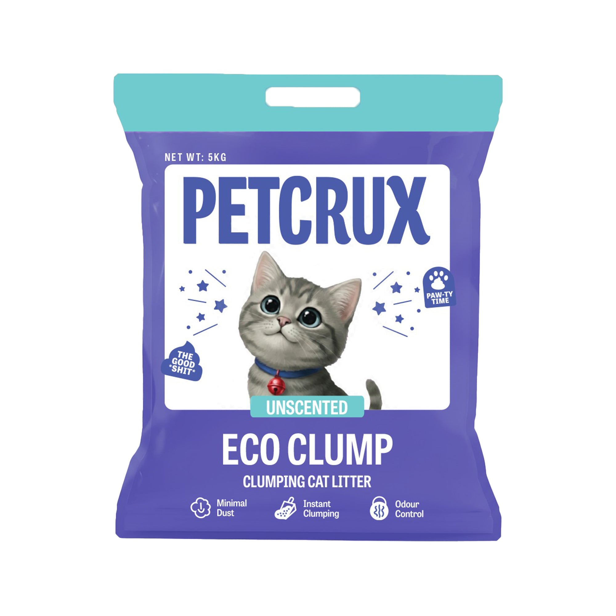 Petcrux Eco Clump Bentonite Unscented Cat Litter Cats-Litter Petcrux 5kg