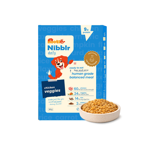 Nootie Nibblr Fresh Wholesome Ready to Eat Meal Daily Chicken Veggie And Rice Dog Wet Food